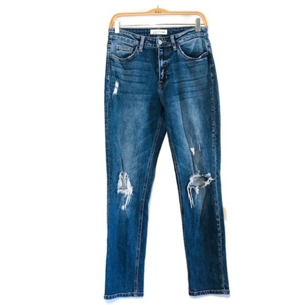 Flying Monkey Distressed BANFF STRETCHY HIGH RISE BOYFRIEND Jeans Womens Size 27